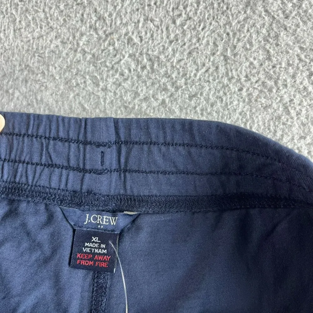 NEW J. Crew Shorts Mens Extra Large Blue Chino‎ Sweat Drawstring Stretch Waist